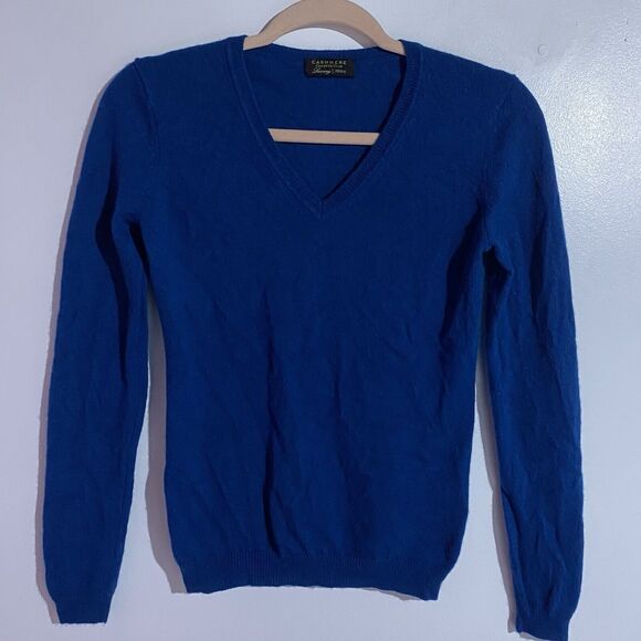 Cashmere Charter Club Sweater XS-S? Petite Blue Quite Luxury Preppy Minimalist - Picture 1 of 8